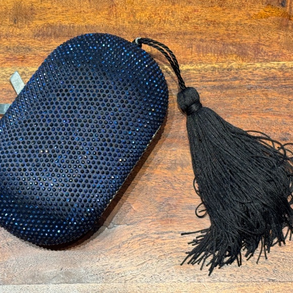 Nina Evening Bag - Dark Blue with Sequins - Picture 4 of 7